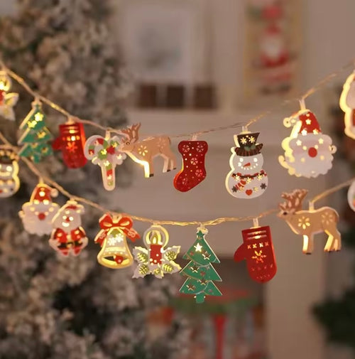 Christmas Deer Snowflake LED String Lights