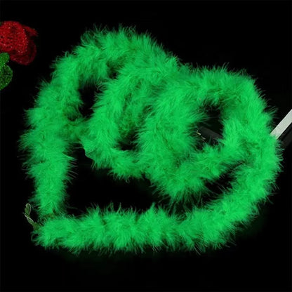 Christmas Tree White Feather Boa Strip 