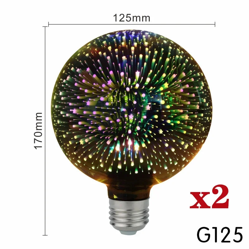  3D Decoration Edison Bulb - 2Pcs