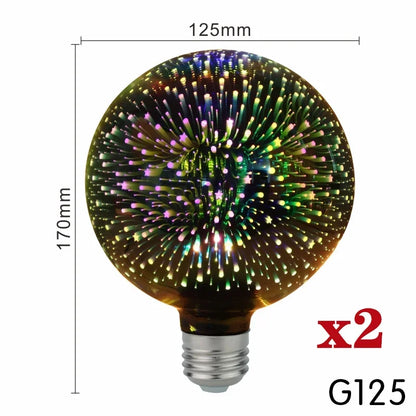  3D Decoration Edison Bulb - 2Pcs