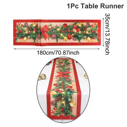 Christmas Table Runner Santa Claus