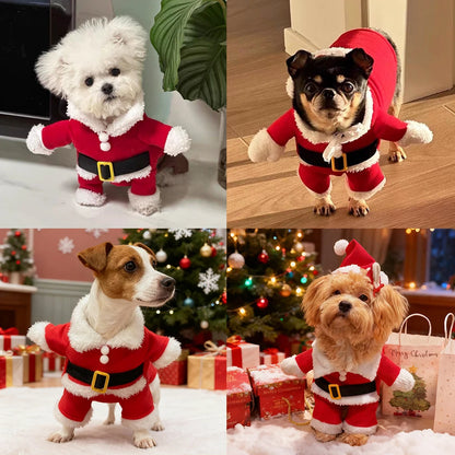 Christmas Pet Cute Santa Claus Festival Dress 