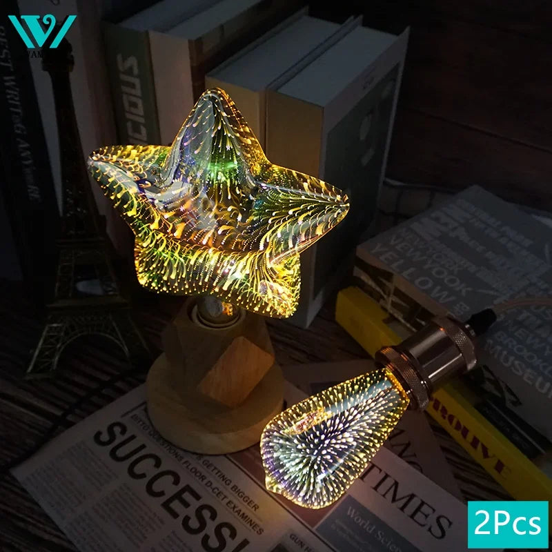  3D Decoration Edison Bulb - 2Pcs