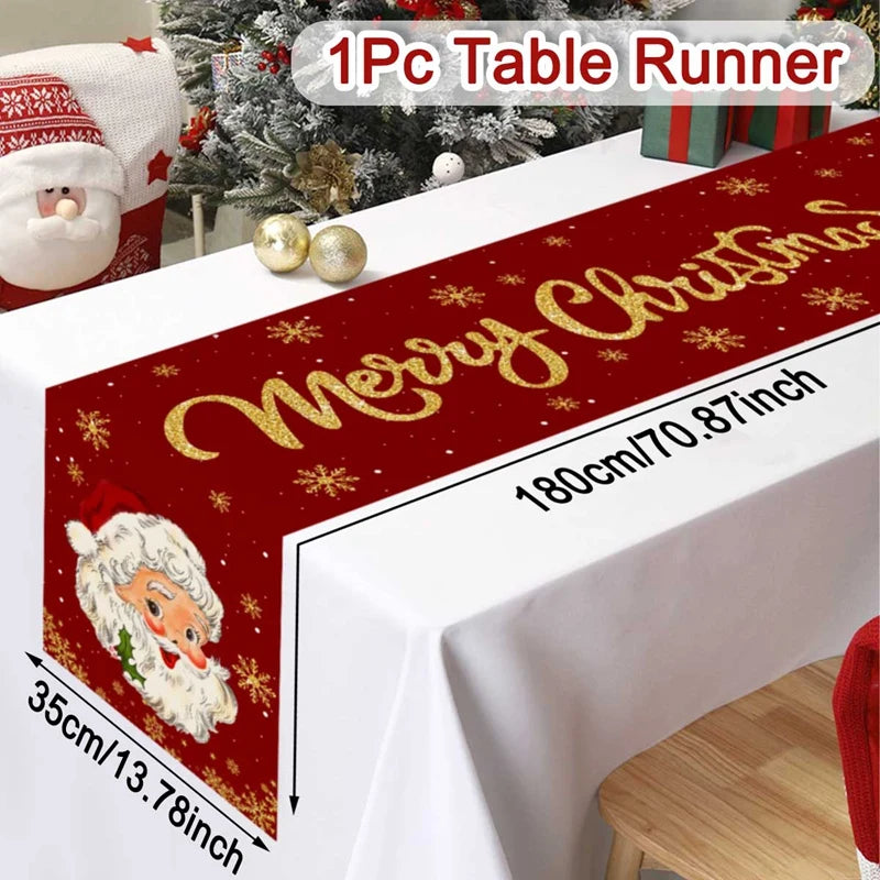 Christmas Table Runner Santa Claus