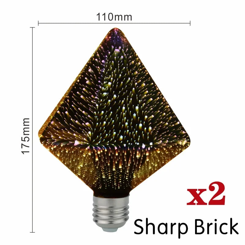  3D Decoration Edison Bulb - 2Pcs