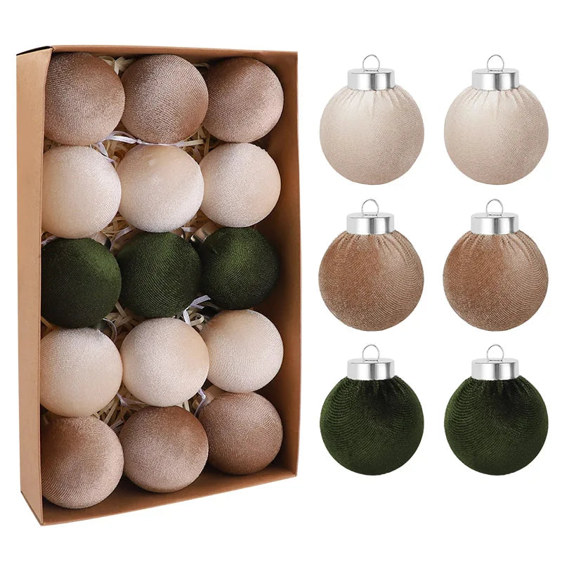 Velvet Christmas Tree Decoration Ball 