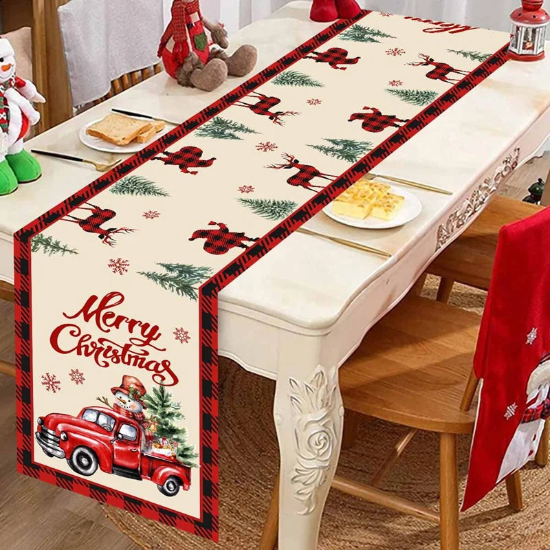 Christmas Table Runner Santa Claus