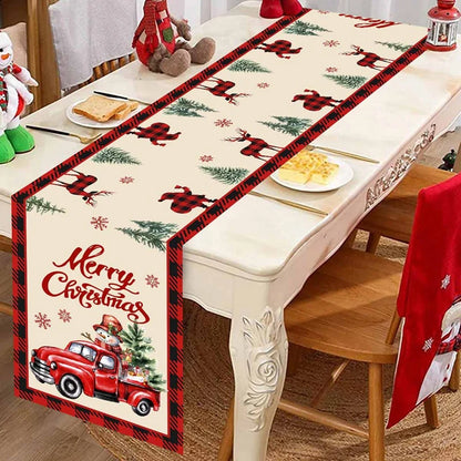 Christmas Table Runner Santa Claus