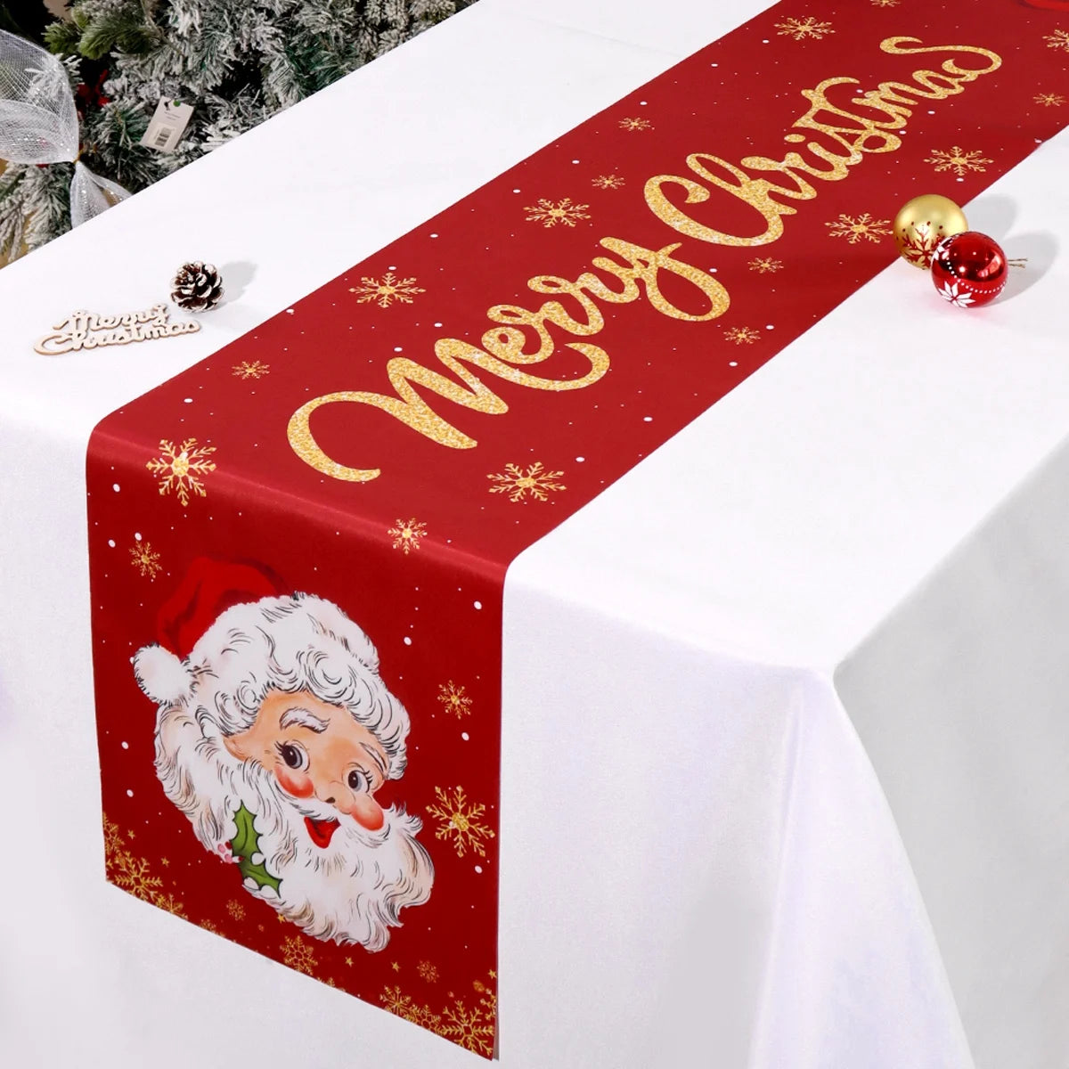 Christmas Table Runner Santa Claus