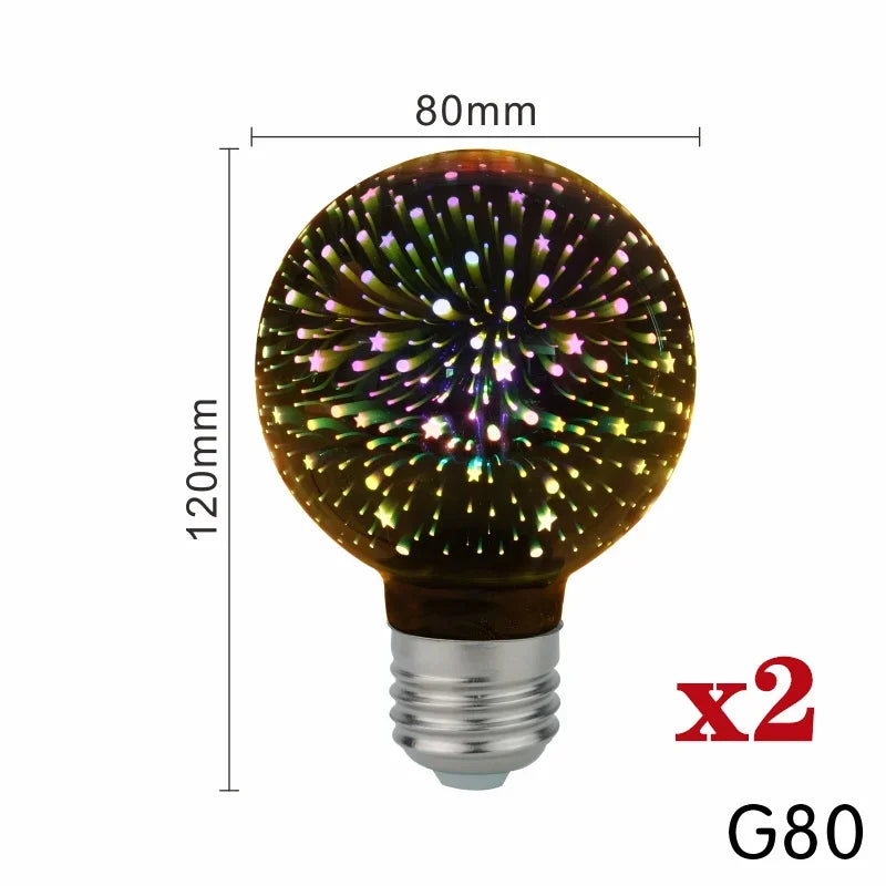  3D Decoration Edison Bulb - 2Pcs