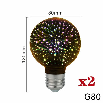  3D Decoration Edison Bulb - 2Pcs
