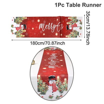 Christmas Table Runner Santa Claus