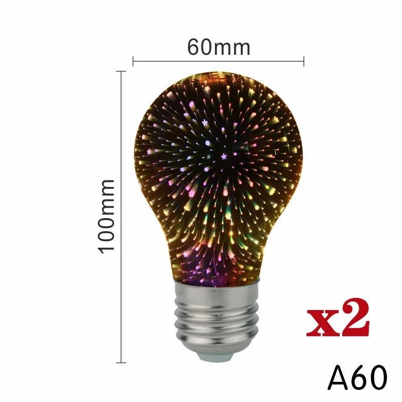  3D Decoration Edison Bulb - 2Pcs