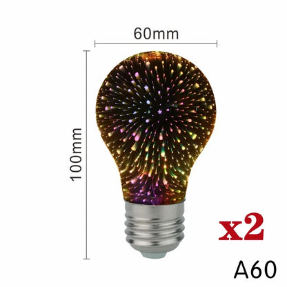  3D Decoration Edison Bulb - 2Pcs