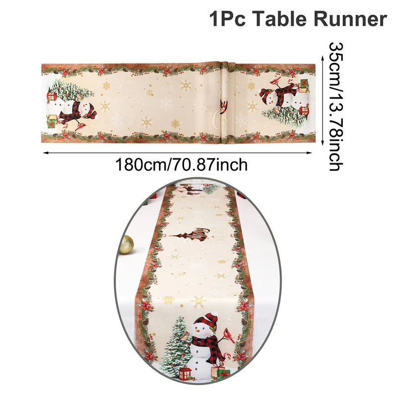 Christmas Table Runner Santa Claus