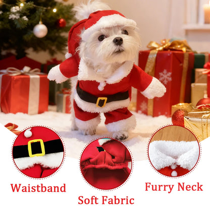 Christmas Pet Cute Santa Claus Festival Dress 